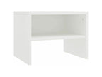 Elariva SXWL80377 White Wooden Bedside Table