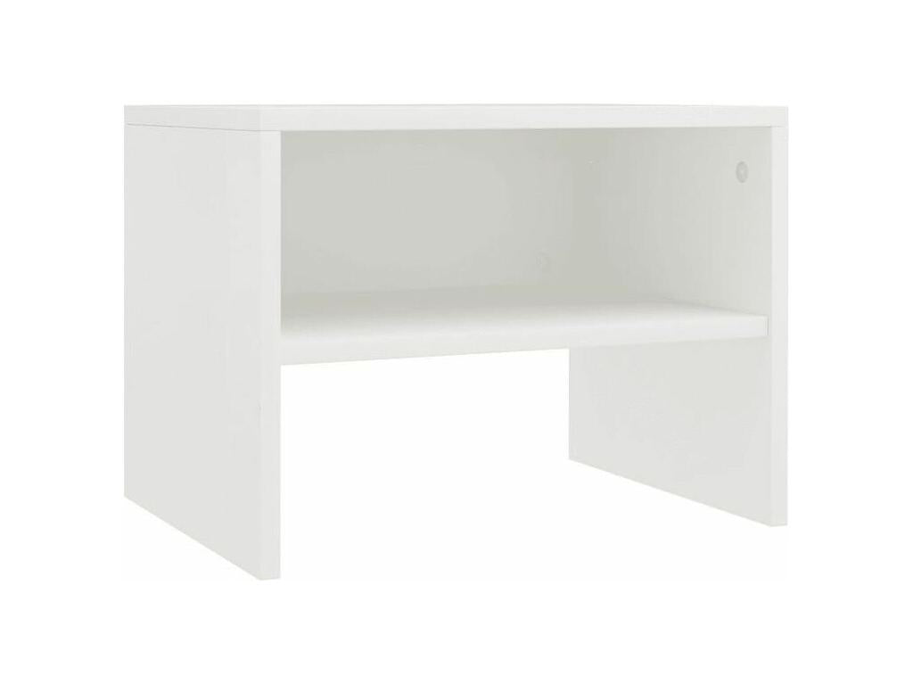 Elariva SXWL80377 White Wooden Bedside Table