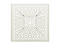 White garden table 90x90x73 cm Cast aluminum TMUX80190