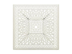 White garden table 90x90x73 cm Cast aluminum TMUX80190