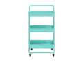 3-Tier Kitchen Trolley, Turquoise, 42x25x83.5cm, Iron and ABS, ACFB69314
