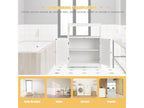 Bathroom cabinet with 2 slatted doors and shelves 60x30x80.5 cm PSXW76892