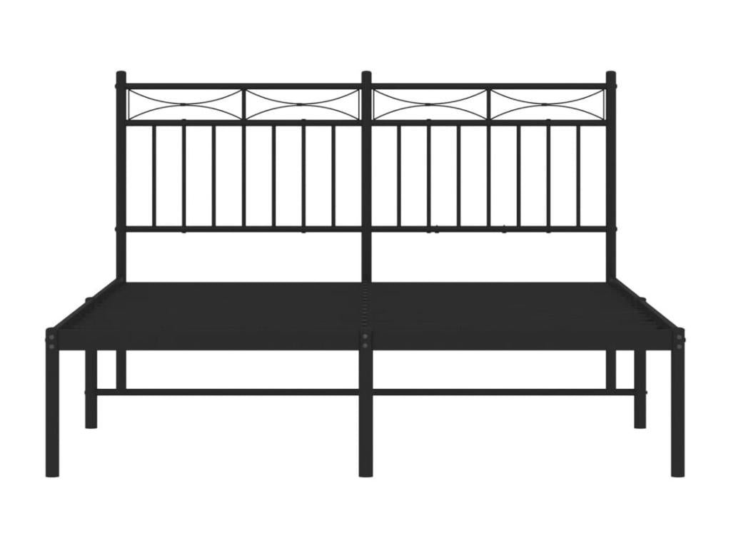 Metal bed frame with black headboard 140x190 SUEY38733