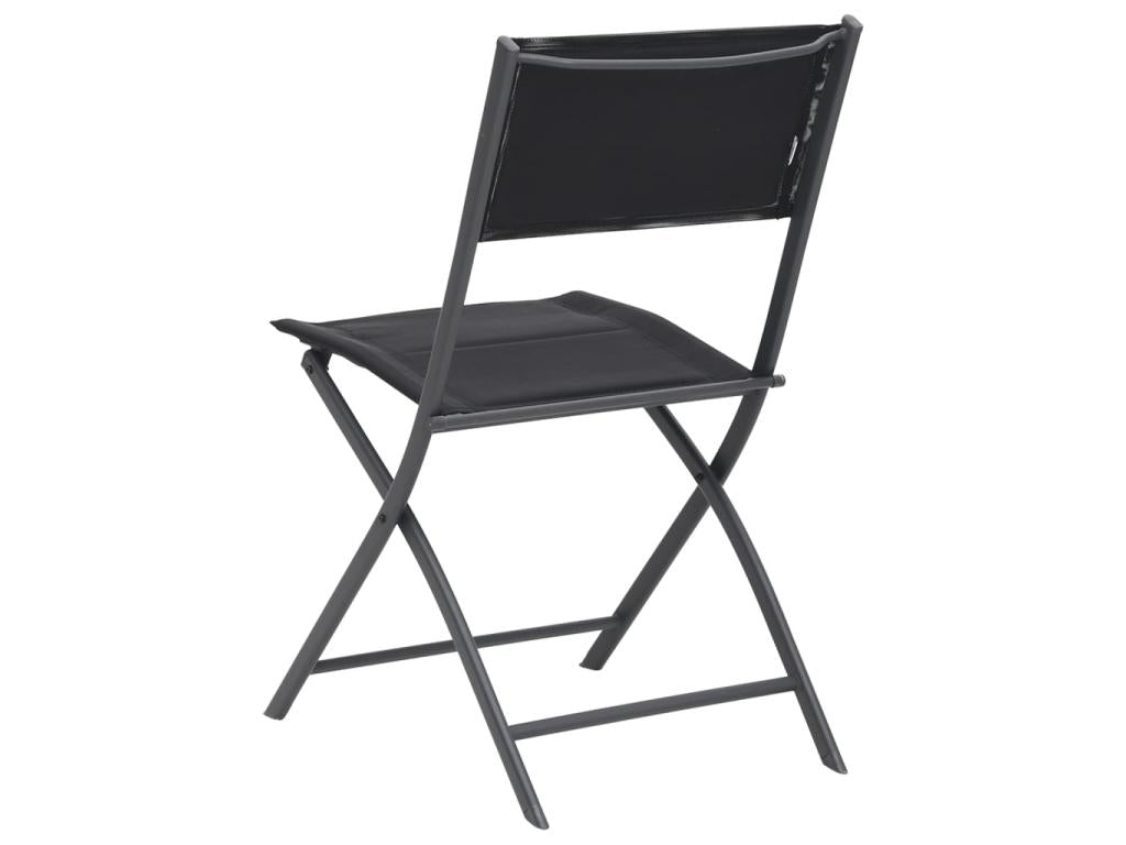 Folding garden chairs, 2 pcs, steel and textilene, MYNR20536