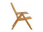 Reclining garden chairs and cushions, set of 8, solid teak VMQH57032