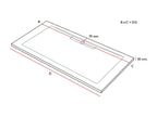 Black shower tray with slate finish and colored grate - 90x70 cm VHHW21038