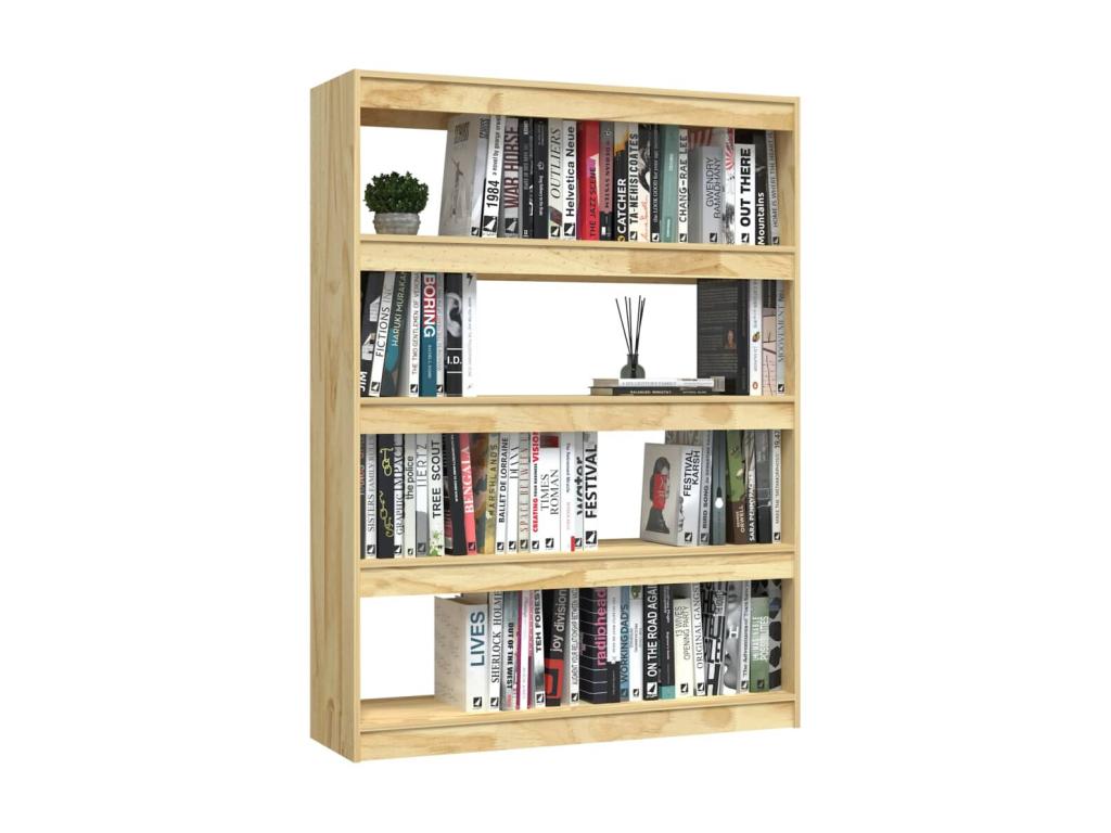 Bookcase-Room divider 100x30x135.5 Solid pine BXRT76612