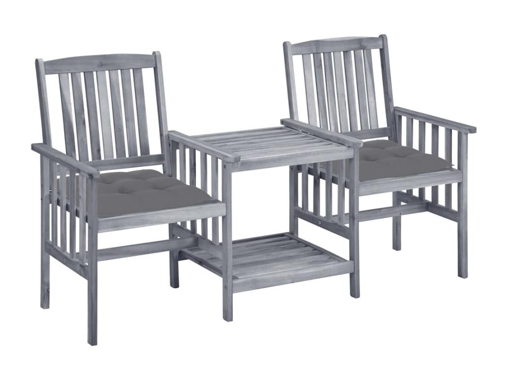 Garden chairs with tea table and cushions, Zensova solid 30 FYVJ83706