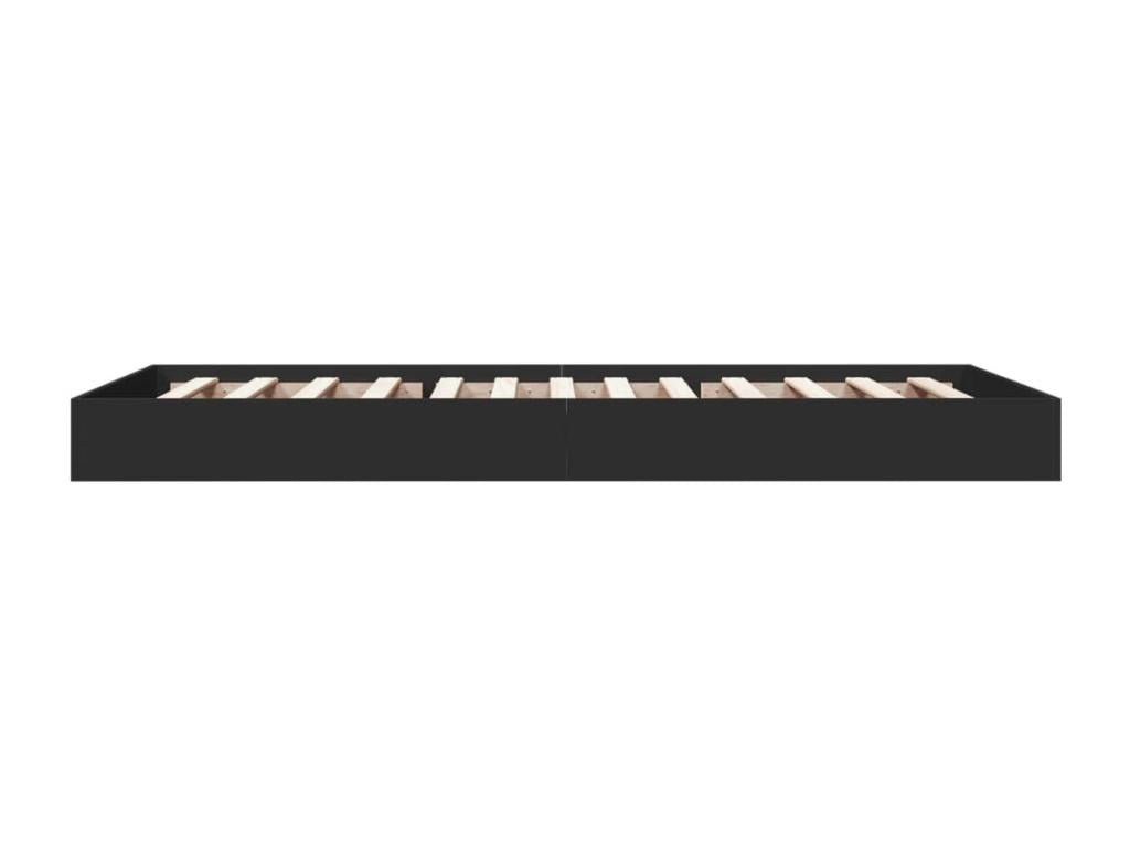 Black bed frame 75x190 cm engineered wood TMDJ46960