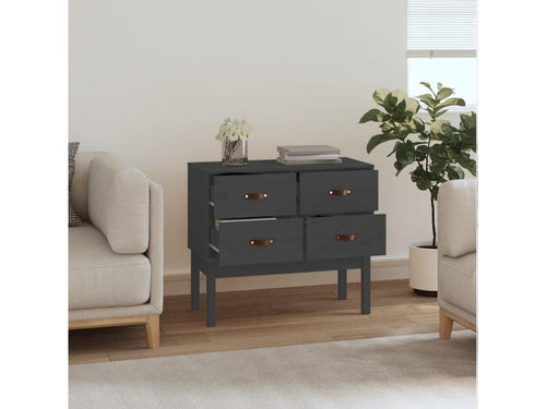Grey console cabinet 90x40x78 cm Solid pine wood NXNW74950
