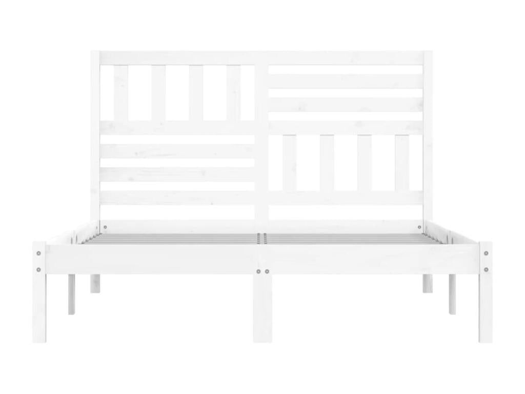 Bed frame without mattress white solid pine wood 120x200 cm HNAP73402