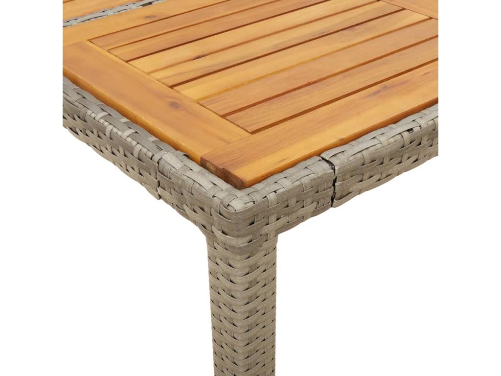 Elariva GGAI75969 Grey Rattan Garden Dining Set with Cushions 3 pcs