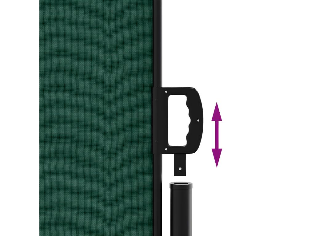 Dark green retractable side awning 120x300 cm PING94240