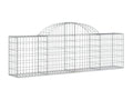 Arched gabion baskets 10 pcs 200x30x60-80 Galvanized iron AWSH72934