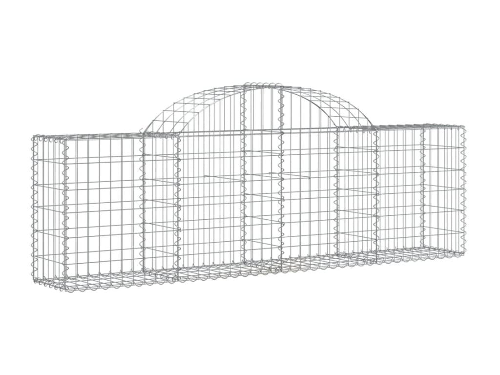 Arched gabion baskets 10 pcs 200x30x60-80 Galvanized iron AWSH72934