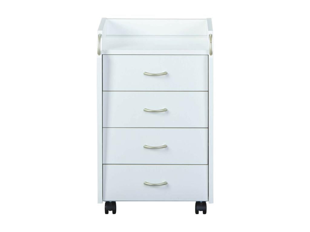 Ventoriq - 4-Drawer Pedestal on Ventoriq, White, AZHM83991