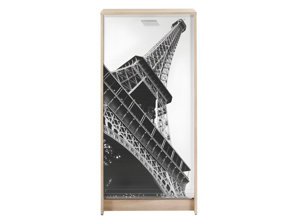 Shoe Cabinet, Oak, 7 Shelves, 21 Pairs - Eiffel Tower Color 750 751 ORXO74612