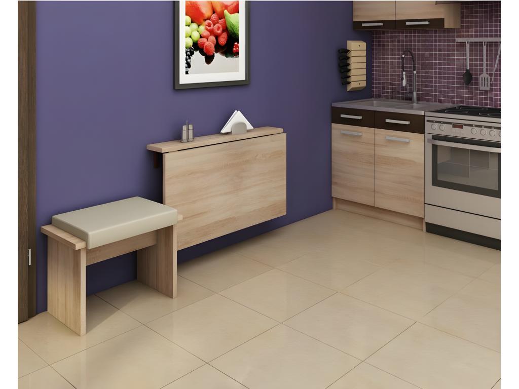 Wall-mounted folding table/shelf 100x70 cm Oak Zensova Model Zensova 8 Folding Table NYOW01284