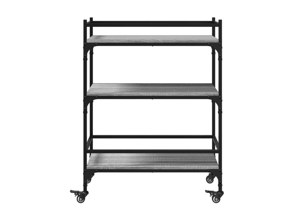 Grey kitchen trolley 65x40x86.5 engineered wood GTUV67533