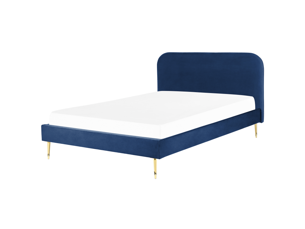 Bed with Zensova Velvet 180x200 cm Navy Blue SPPG99061