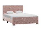 Bed frame without mattress, Pink Velvet, 120x200 cm, OJSX63834