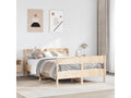 Bed frame without mattress 140x200 cm solid pine wood IYCK75111