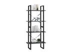 4-Tier Bookshelf, Grey, 60x30x140 cm, Solid Pine Wood, ERHZ98961