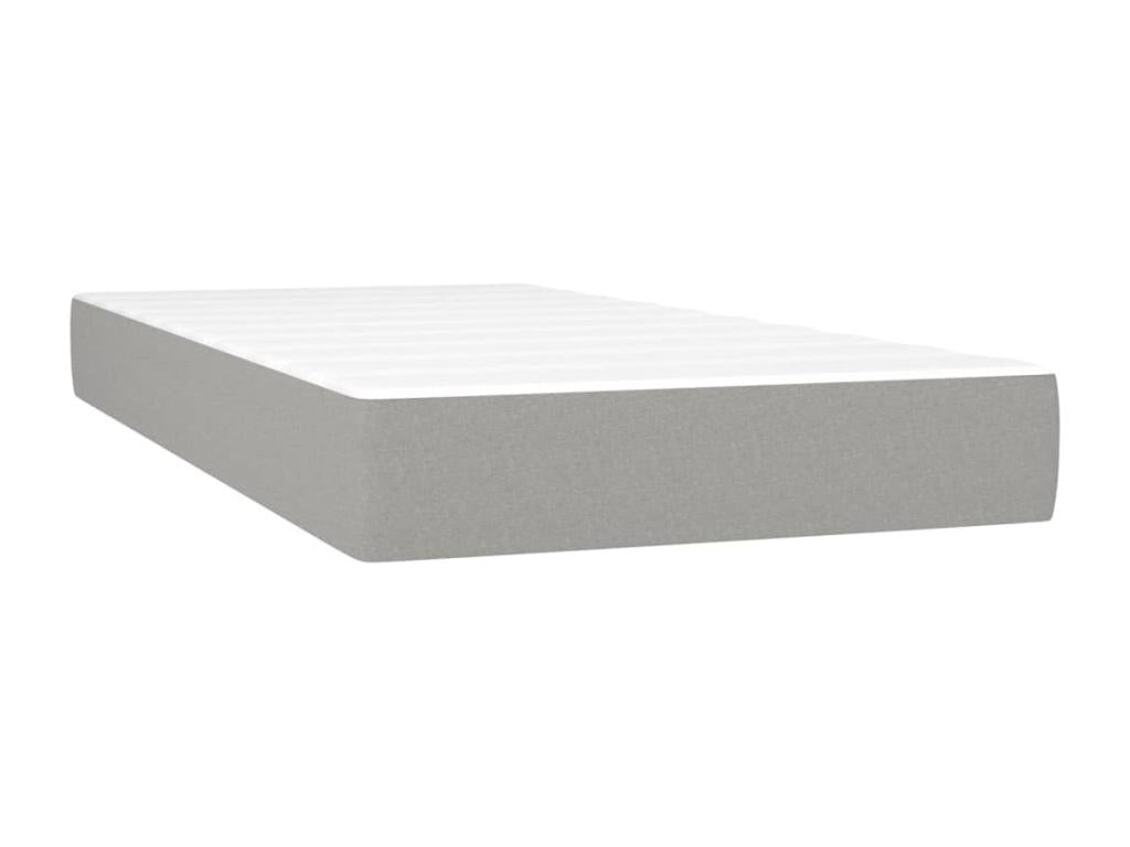 Bed base and light grey mattress 120x190 fabric POMW85246