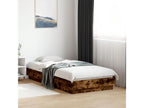 Smoked oak bed frame 75x190 cm engineered wood RHSD50006