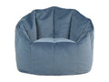 Zensova POEX33229 Mineral Blue Velvet Pouf Chair