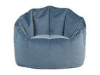 Zensova POEX33229 Mineral Blue Velvet Pouf Chair