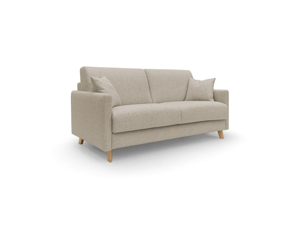 Elariva Convertible sofa bed in waterproof FELIS fabric T03 180 cm matt - 140x197 beige ROIU12054