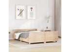 Bed frame with headboard 140x200 cm solid pine wood ZJFD06453