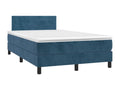 Bed base with dark blue LED mattress 120x190 cm KVPO39787