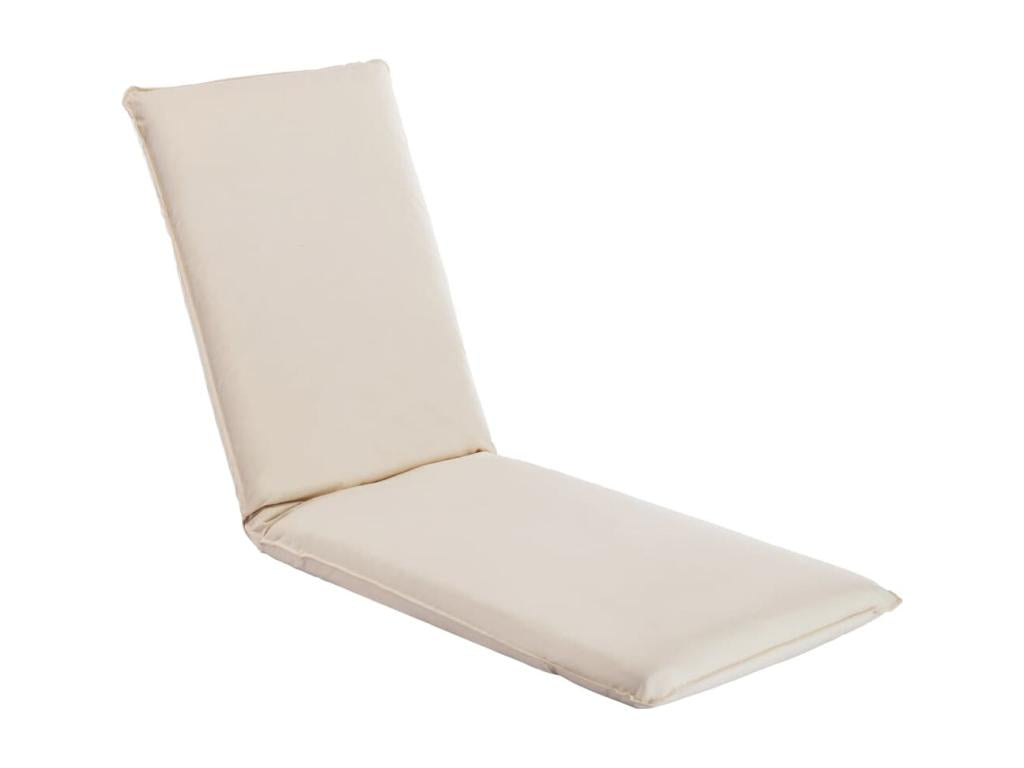 Zensova Folding Chaise Lounge, Cream White ENTP91814