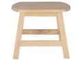 Large oval wooden stool with an unvarnished finish, 36x29x30 cm, MREV51420
