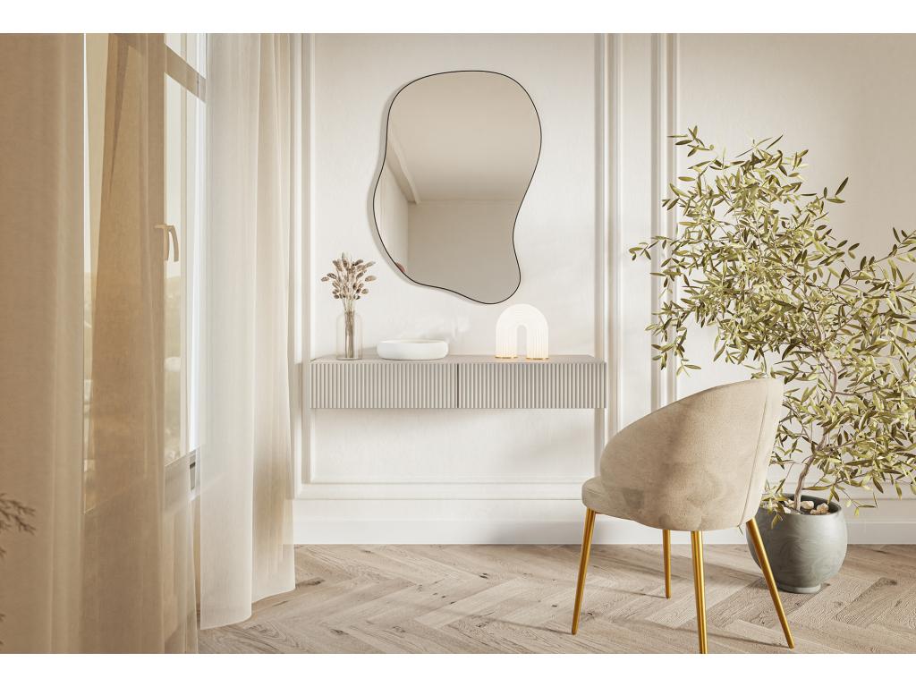 Dressing table with drawer - 110 cm - wall-mounted - beige - Elariva GXPM05641