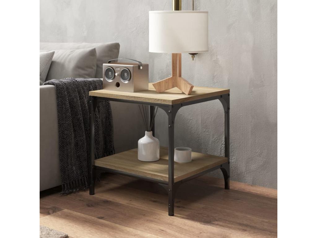 Lumenao Oak Side Tables, 2 pcs, 40x40x40 cm, Engineered Wood, WCJH34050