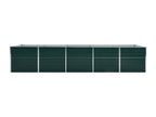 Raised garden bed, galvanized steel, 400x80x77 cm, green, QIFD47477