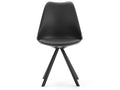 Set of 2 Nordic Style Dining Chairs, Black, 54 cm x 49 cm x 84 cm FJYS95056