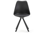 Set of 2 Nordic Style Dining Chairs, Black, 54 cm x 49 cm x 84 cm FJYS95056