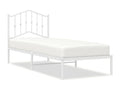 Metal bed frame with white headboard 75x190 cm TSGU67291