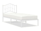 Metal bed frame with white headboard 75x190 cm TSGU67291