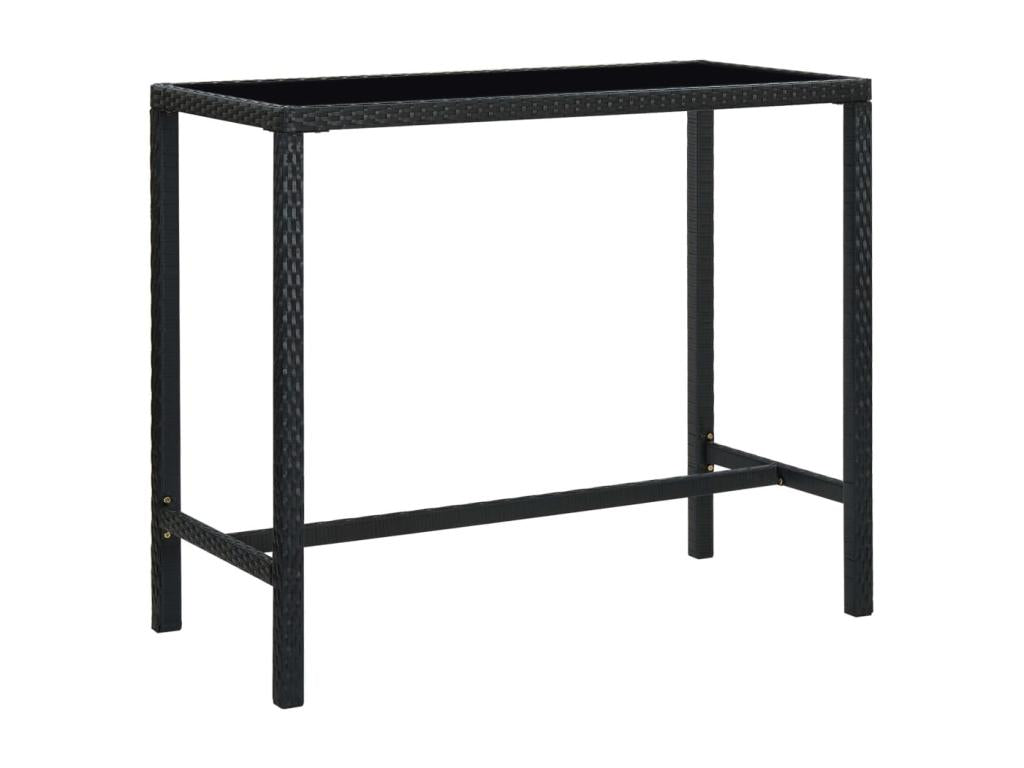 5-Piece Garden Bar Set, Black Wicker Resin CITG19321