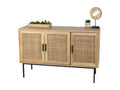 Three-door sideboard in rustic style, light oak finish, dimensions 120x39x75 cm – Elariva Collection ALNJ29399