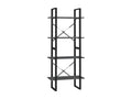 4-Tier Bookshelf, Grey, 60x30x140 cm, Solid Pine Wood, ERHZ98961