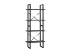 4-Tier Bookshelf, Grey, 60x30x140 cm, Solid Pine Wood, ERHZ98961