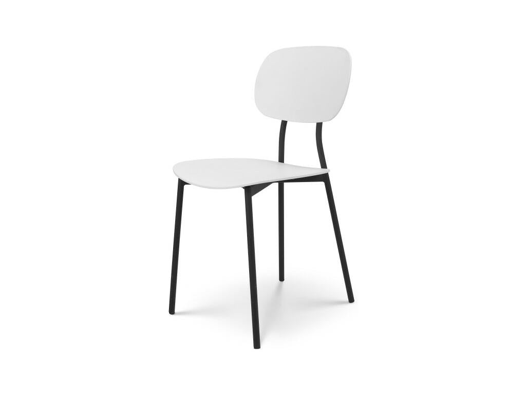 Zensova white contemporary style chair with metal legs - Zensova model ZRUT66174