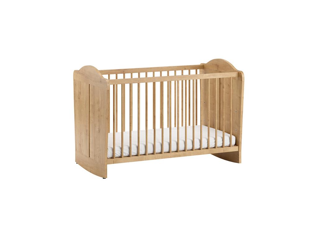 Complete nursery set: baby bed 60x120, changing table and 2-door wardrobe Zensova Wood BCNA63084