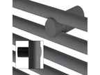 Zensova bathroom radiator with central connection and towel warmer, anthracite, IZGH40798